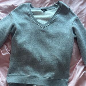 Dynamite Women's V-Neck Sweater in Soft Gray